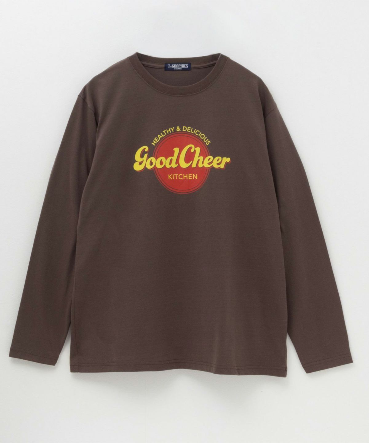 T-GRAPHICS ロゴプリント長袖Tシャツ メンズ