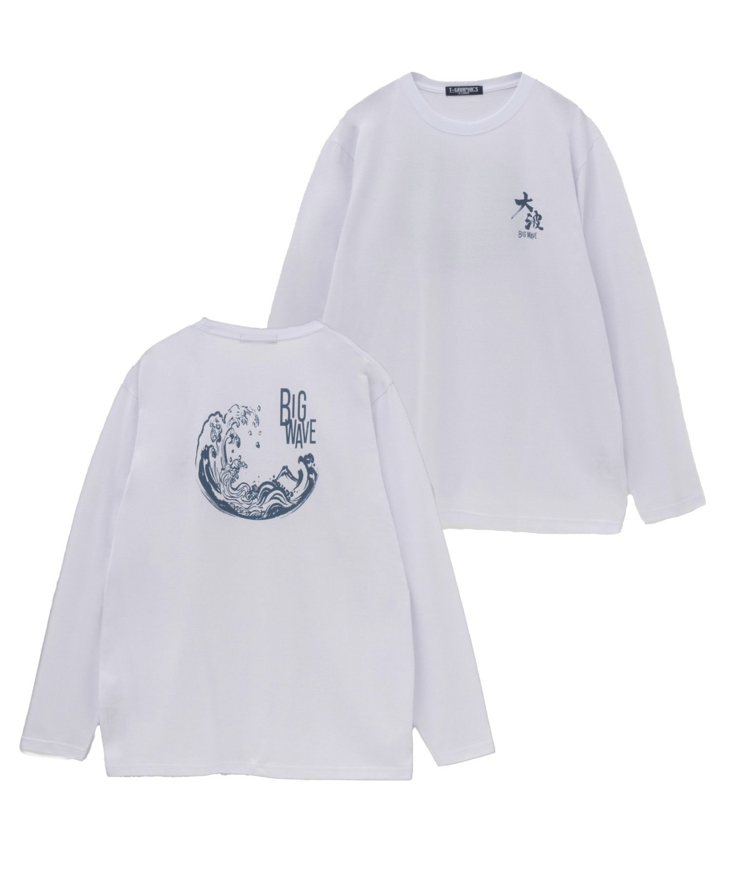 T-GRAPHICS  和柄プリント長袖Tシャツ メンズ商品画像-2