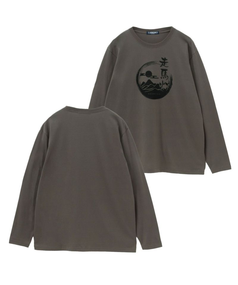 T-GRAPHICS  和柄プリント長袖Tシャツ メンズ商品画像-3