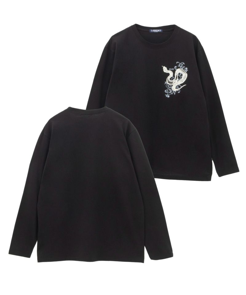 T-GRAPHICS 和柄プリント長袖Tシャツ メンズ商品画像-4