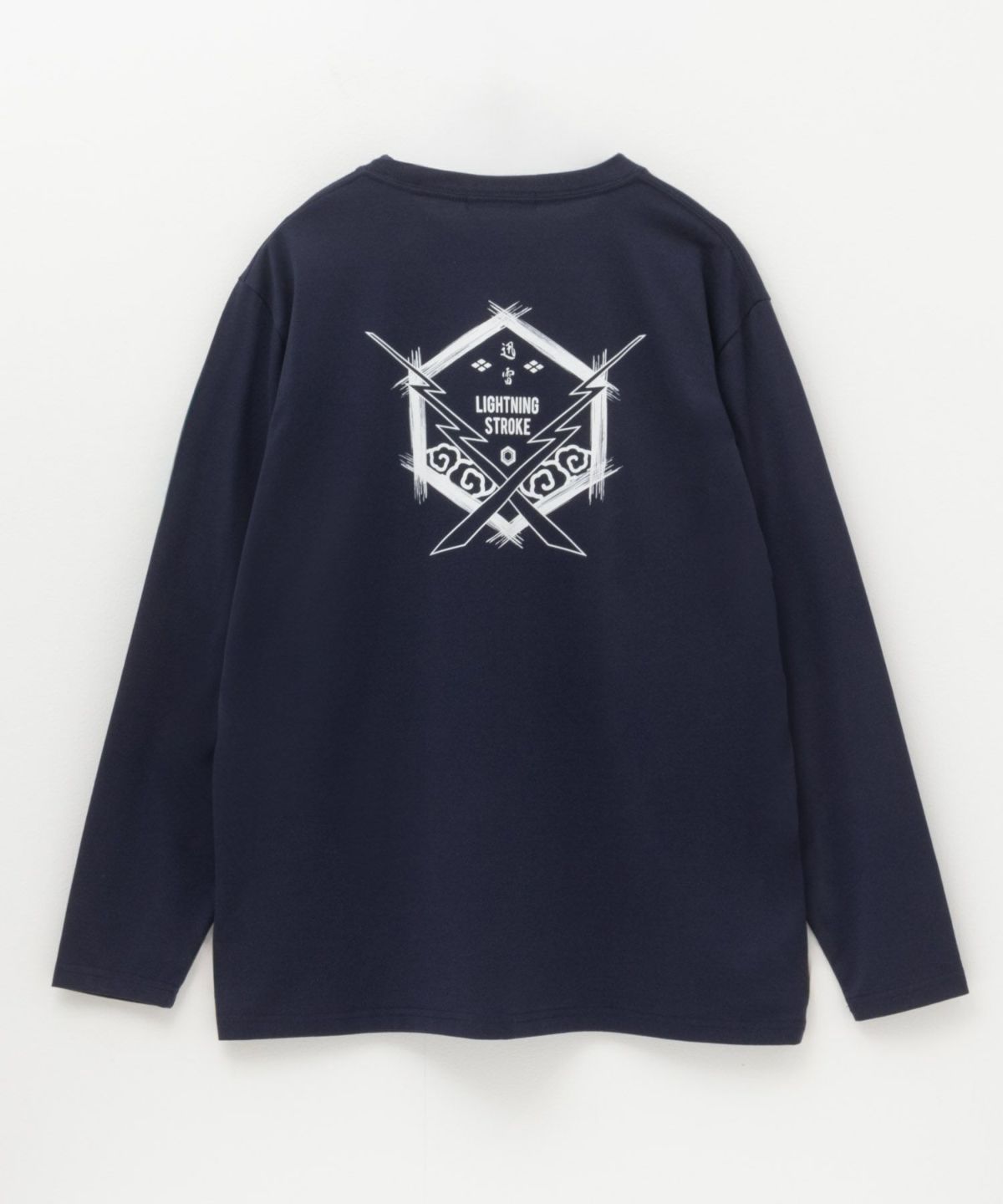 T-GRAPHICS 和柄プリント長袖Tシャツ メンズ