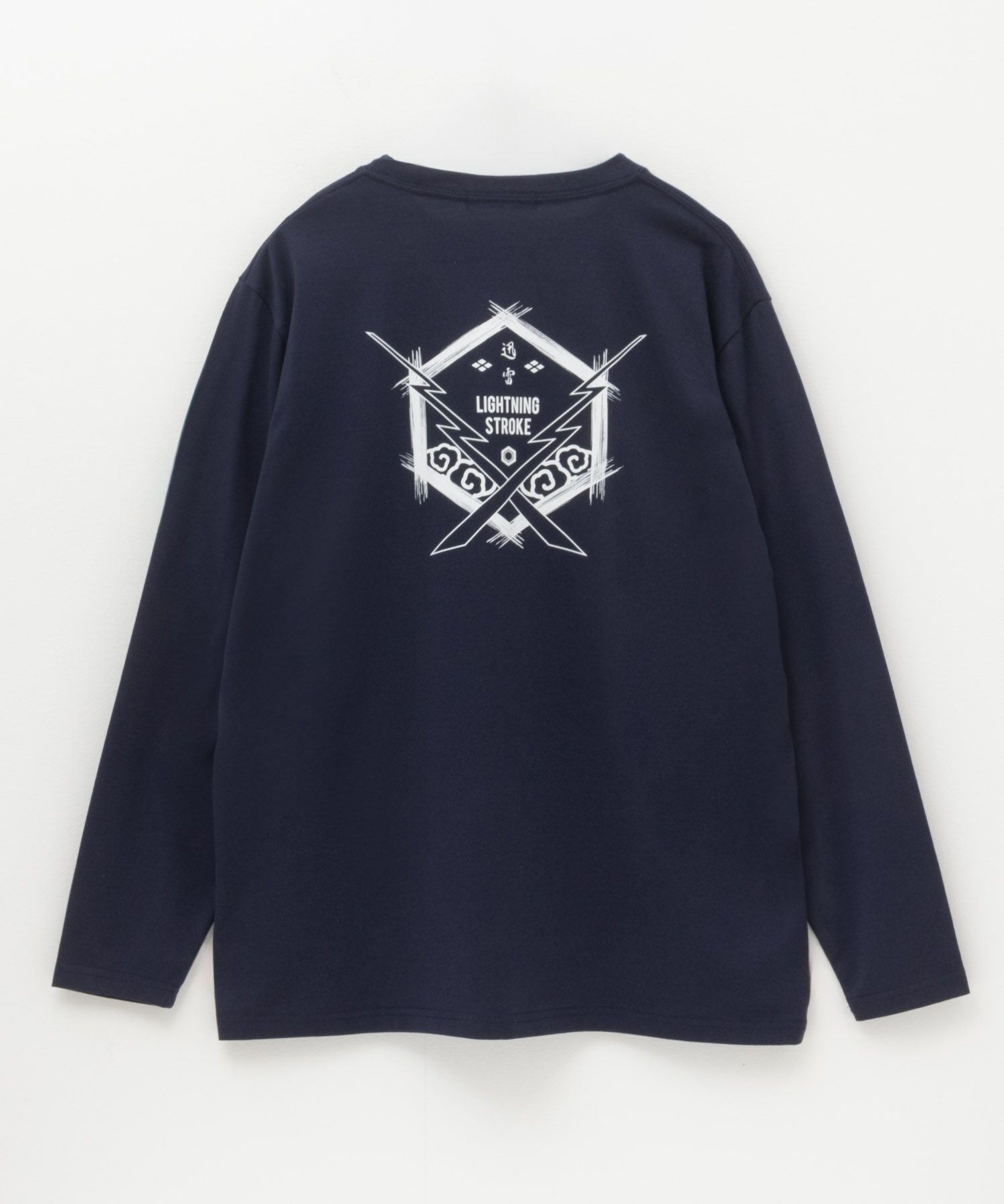 T-GRAPHICS 和柄プリント長袖Tシャツ メンズ