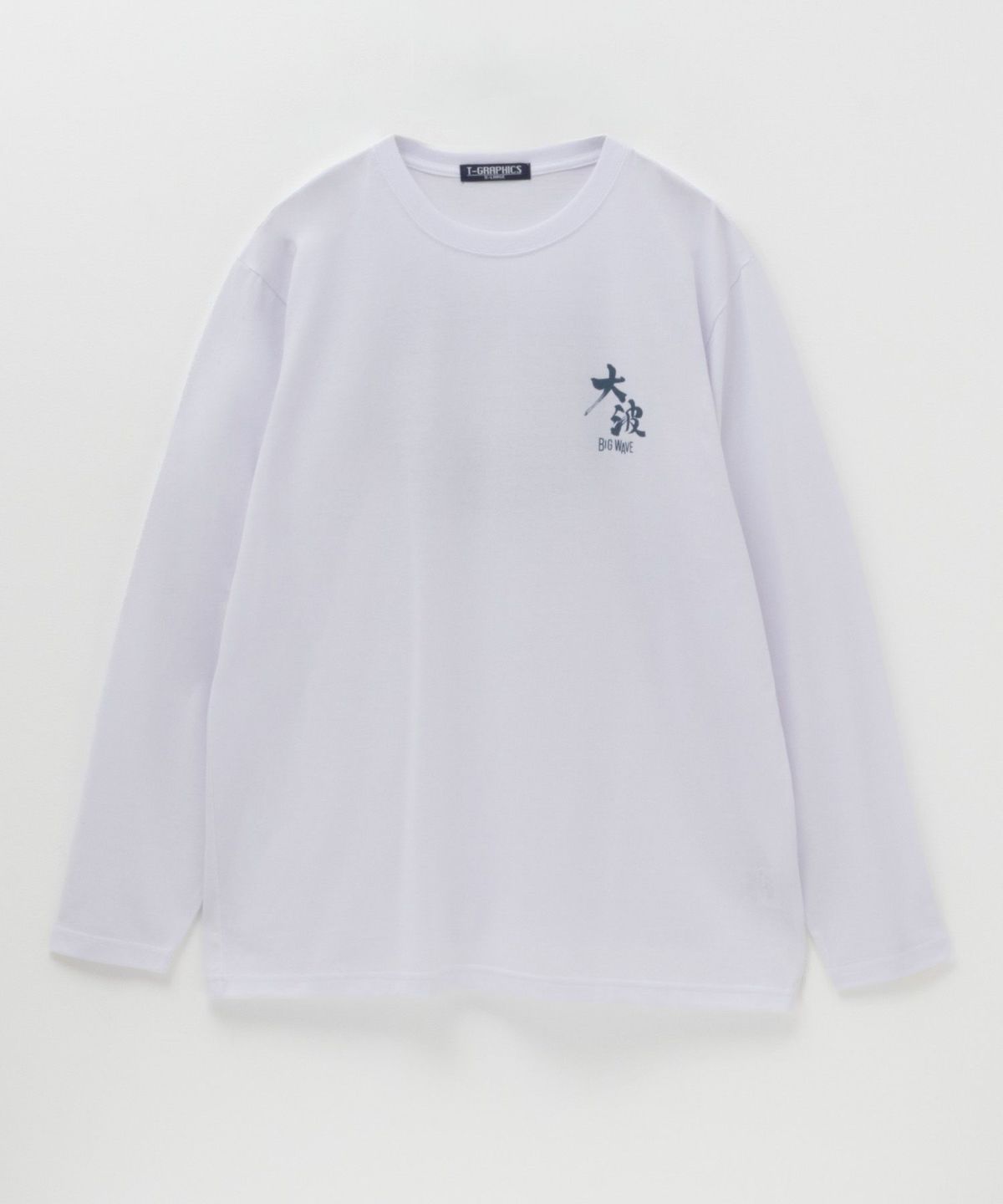 T-GRAPHICS 和柄プリント長袖Tシャツ メンズ