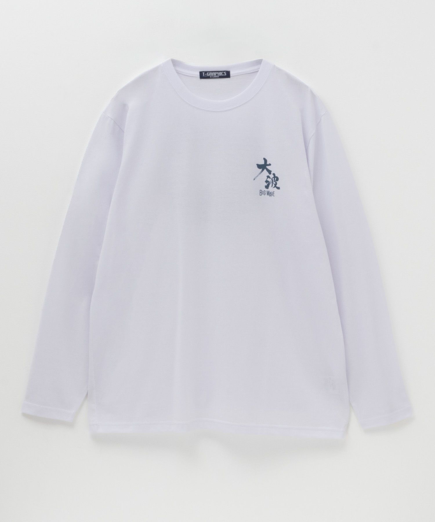 T-GRAPHICS 和柄プリント長袖Tシャツ メンズ