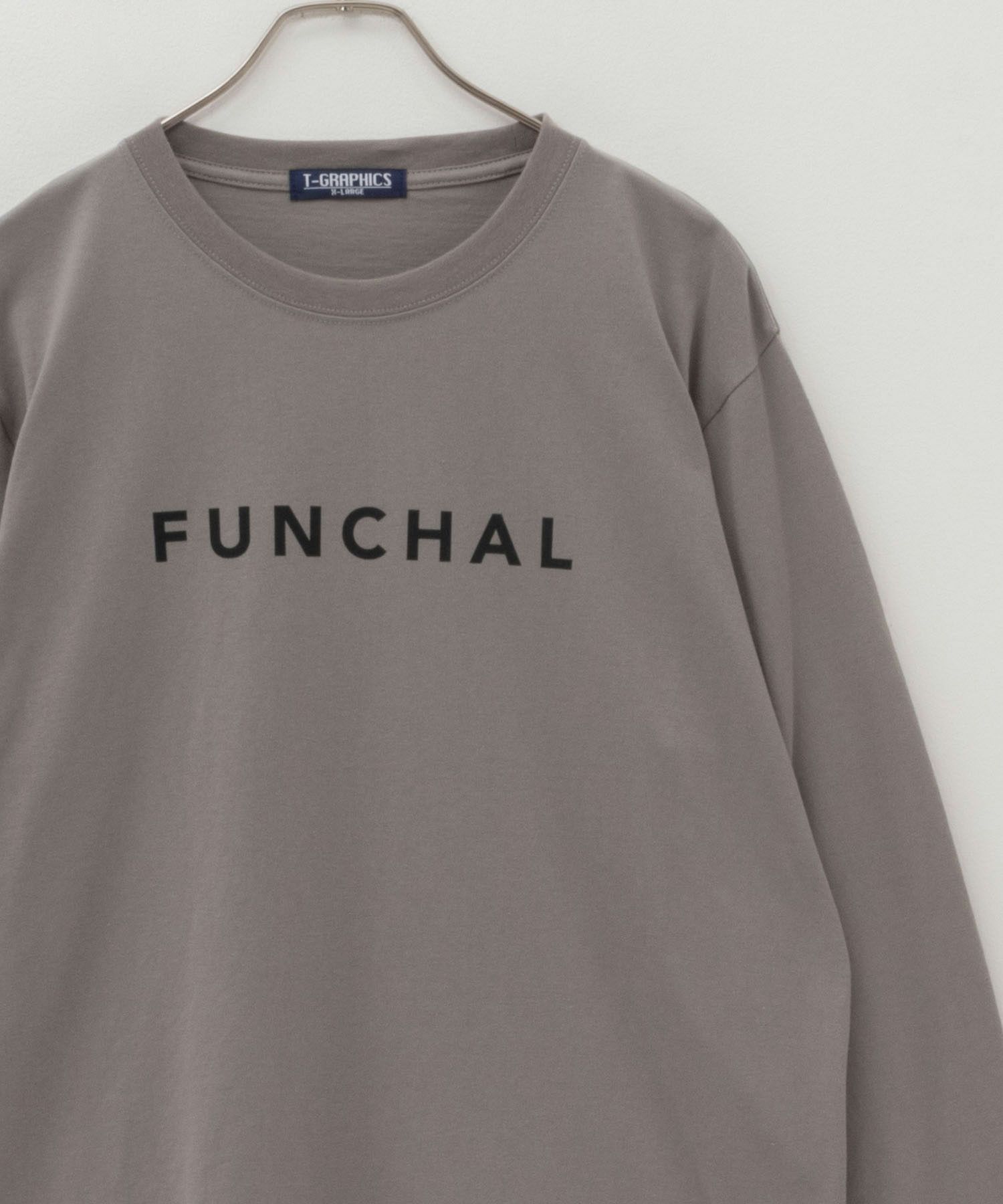 T-GRAPHICS ロゴプリント長袖Tシャツ メンズ