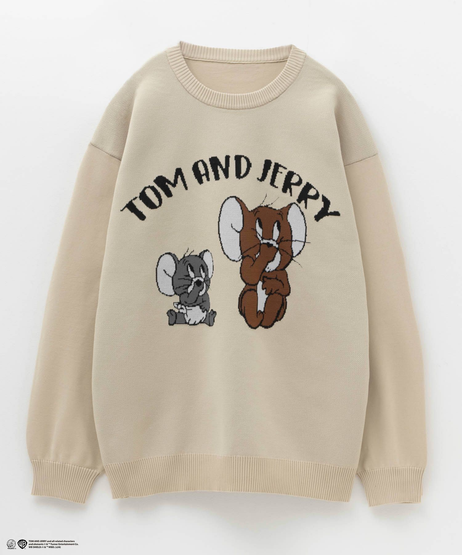 Tom and Jerry 前身ジャガードニット メンズ