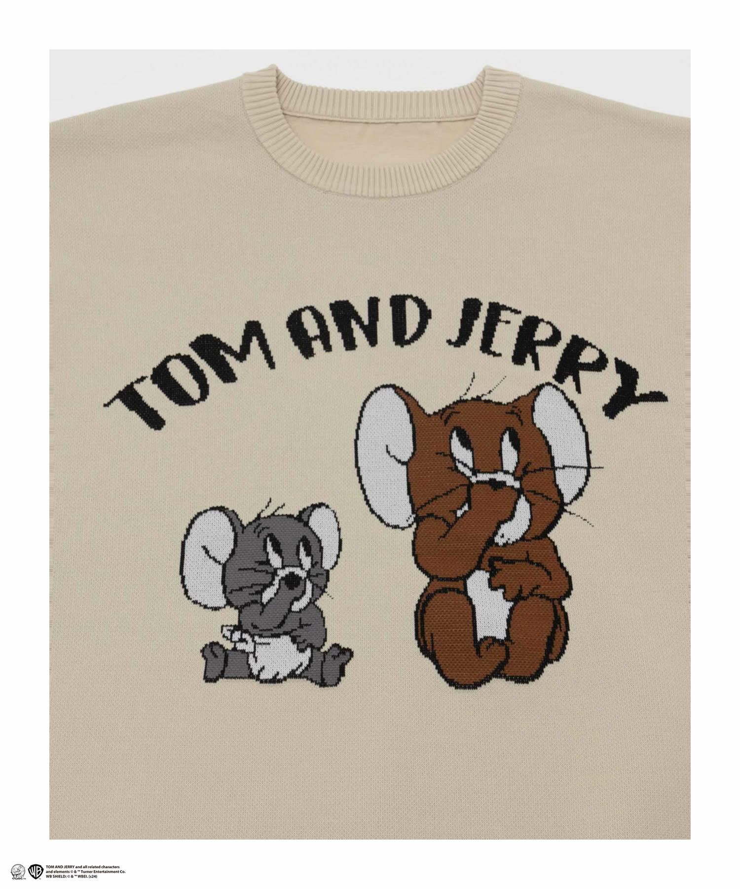 Tom and Jerry 前身ジャガードニット メンズ