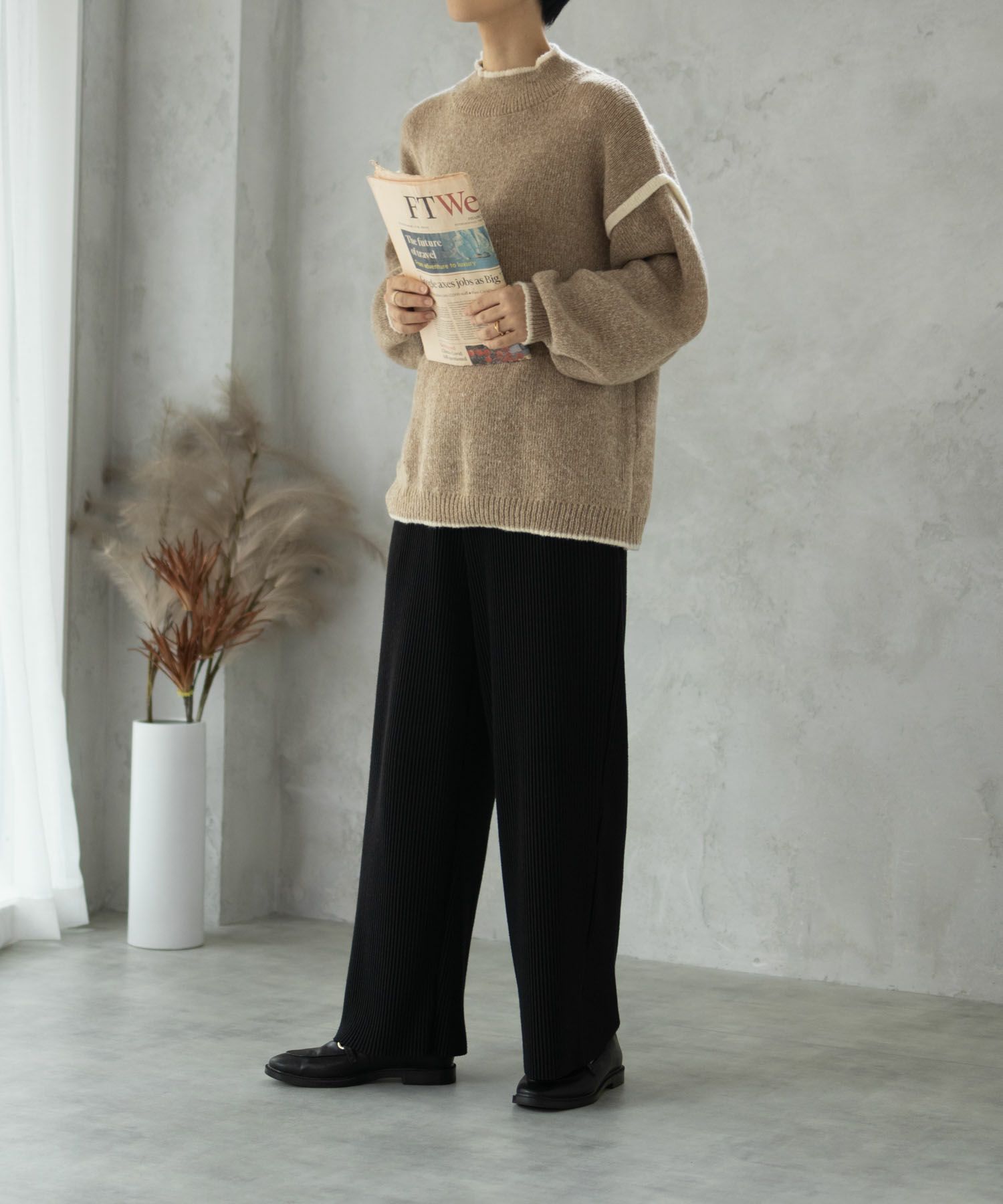 Howdy Marie プリーツワイドパンツ レディース