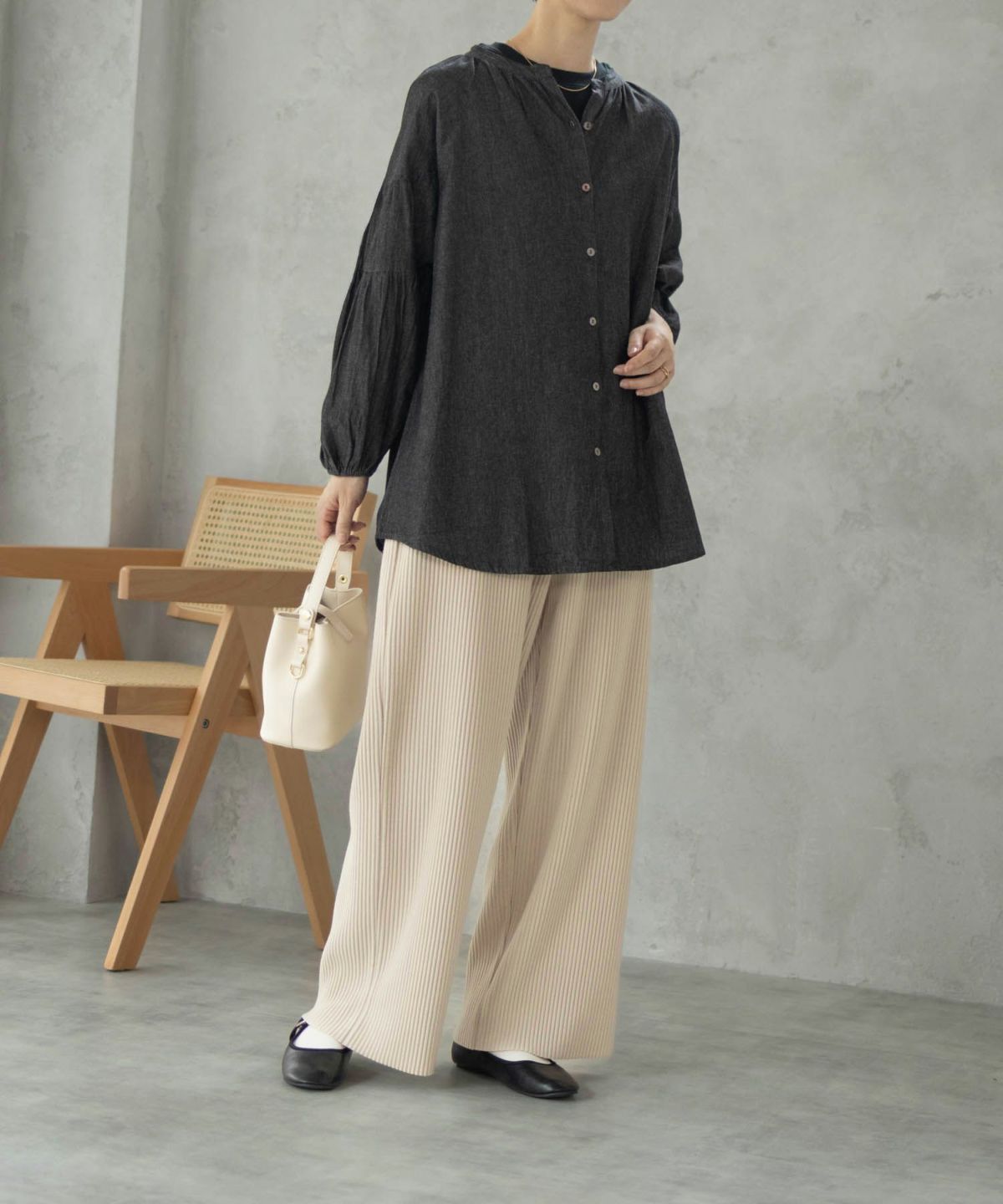 Howdy Marie プリーツワイドパンツ レディース