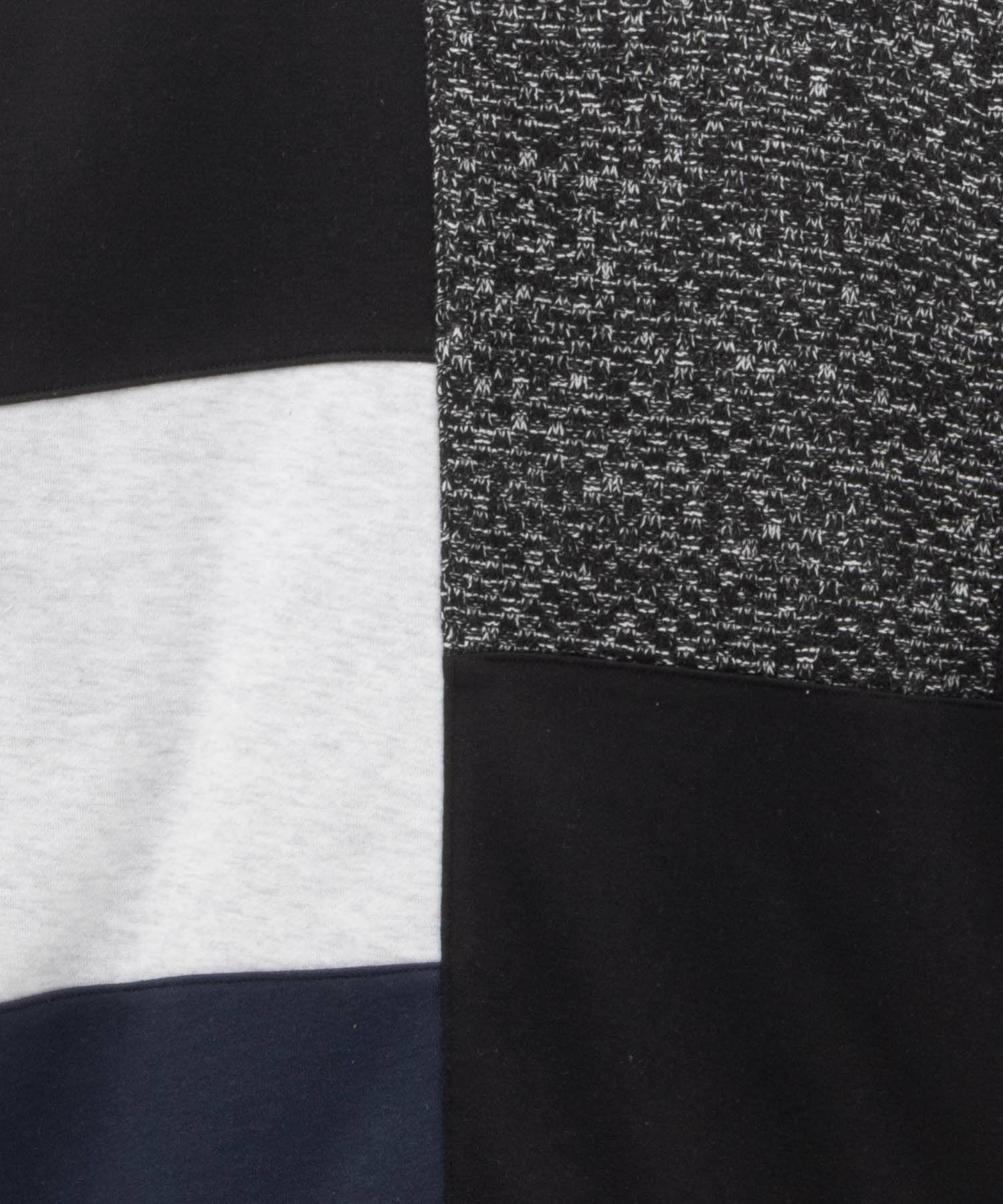 NAVY  裏毛ニット切替クルーネックプルオーバー メンズ商品サムネイル-13