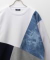 NAVY 裏毛ブリーチ切替クルーネックトレーナー メンズ