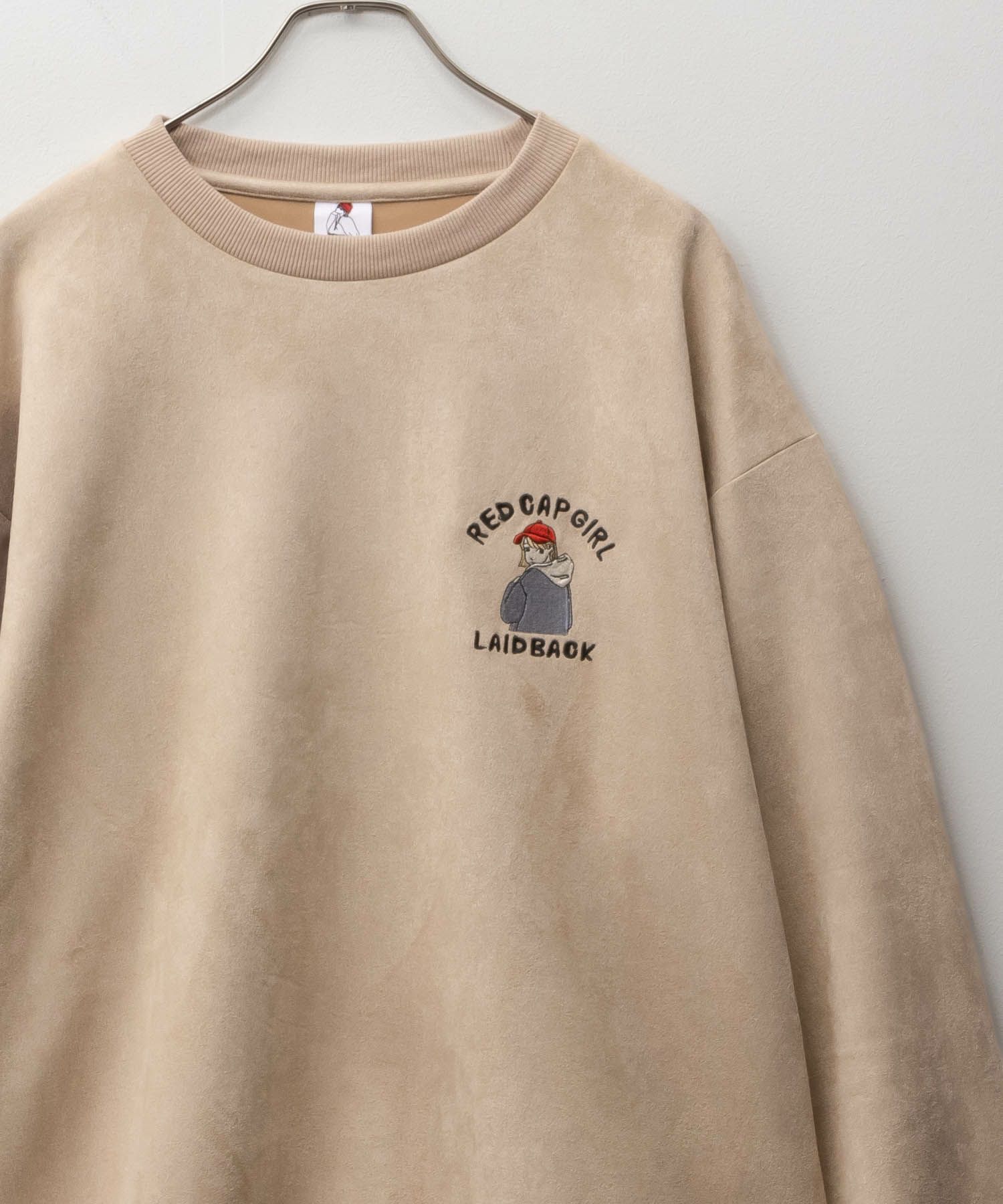 RED CAP GIRL  カットスエード胸刺繍クルーネックスウェット メンズ商品画像-1