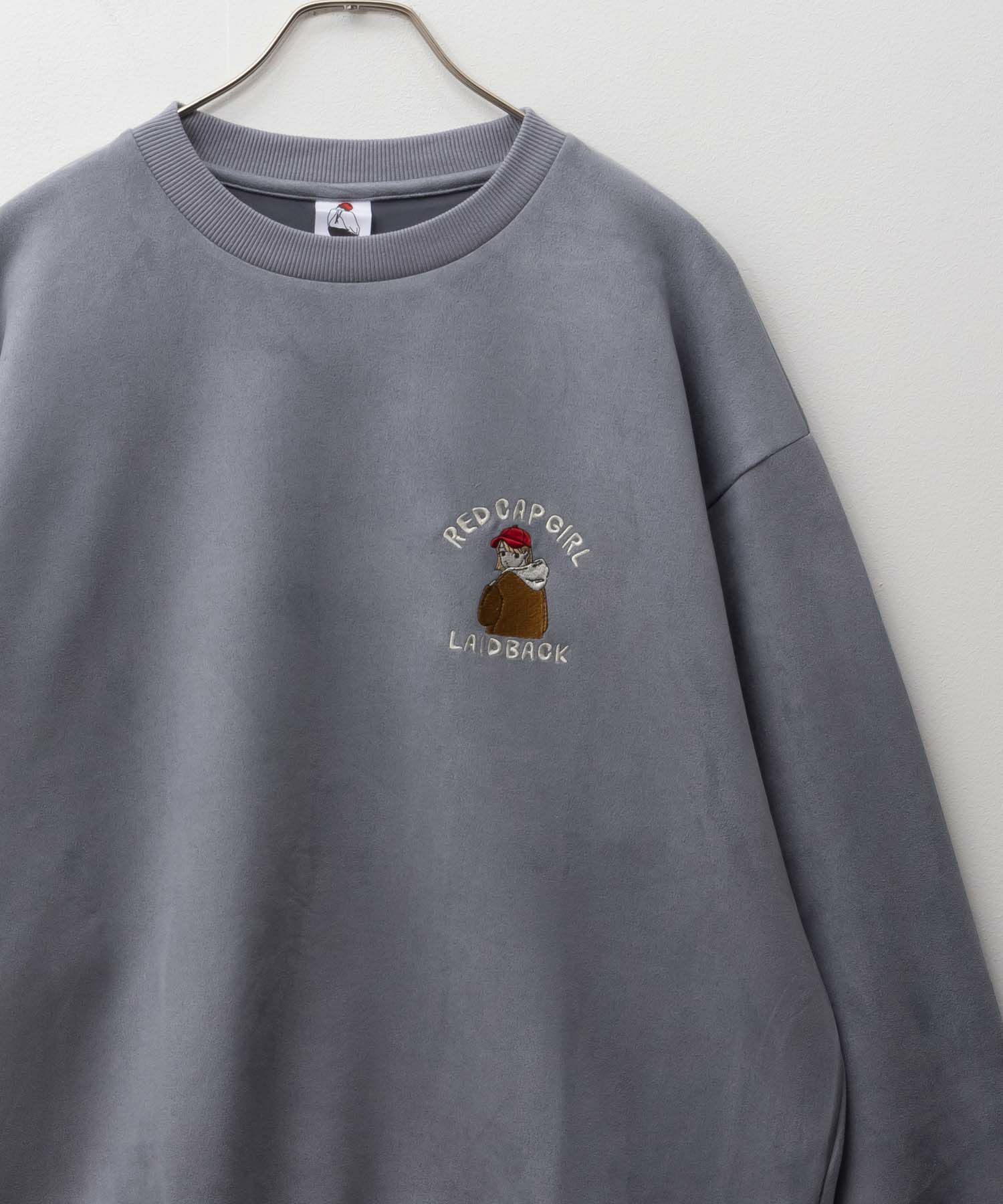 RED CAP GIRL  カットスエード胸刺繍クルーネックスウェット メンズ商品画像-4