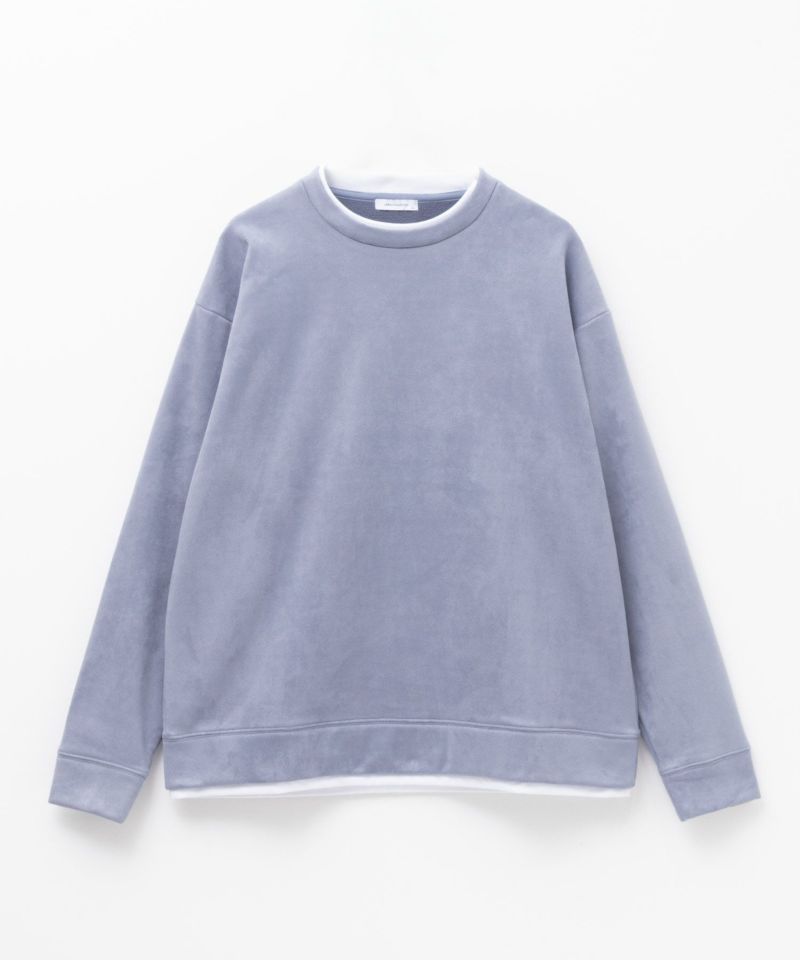 URBAN COLLECTION  スエードライククルー ネック長袖Tシャツ メンズ商品画像-1