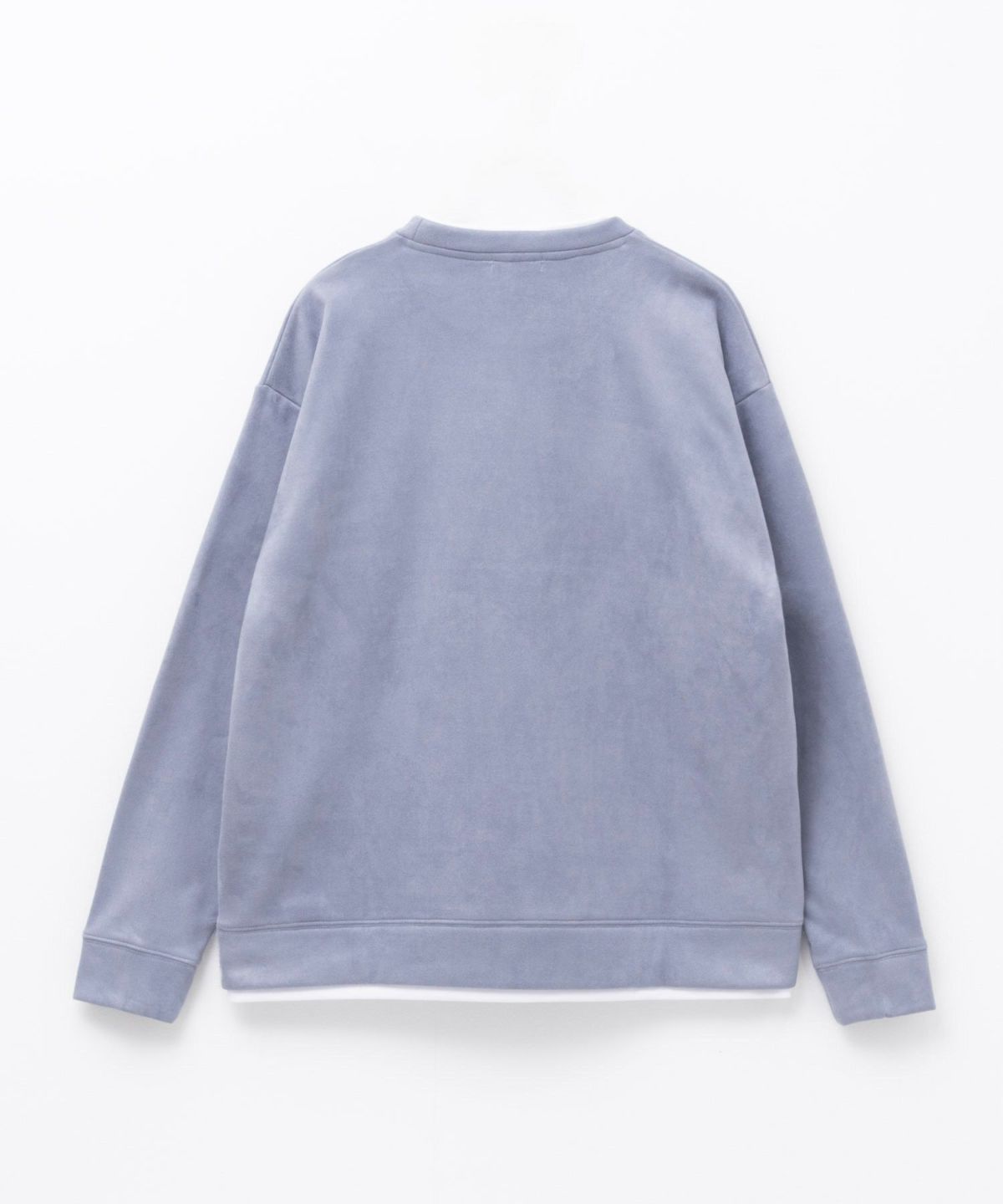 URBAN COLLECTION スエードライククルー ネック長袖Tシャツ メンズ