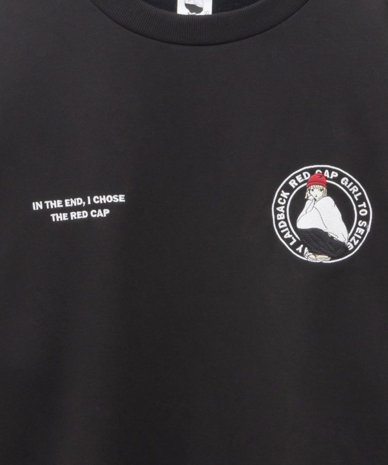 RED CAP GIRL  裏起毛袖ライン胸刺繍クルーネックスウェット メンズ商品画像-10