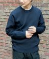 NAVY 軽快ニット 12Gクルーネック メンズ商品サムネイル-1