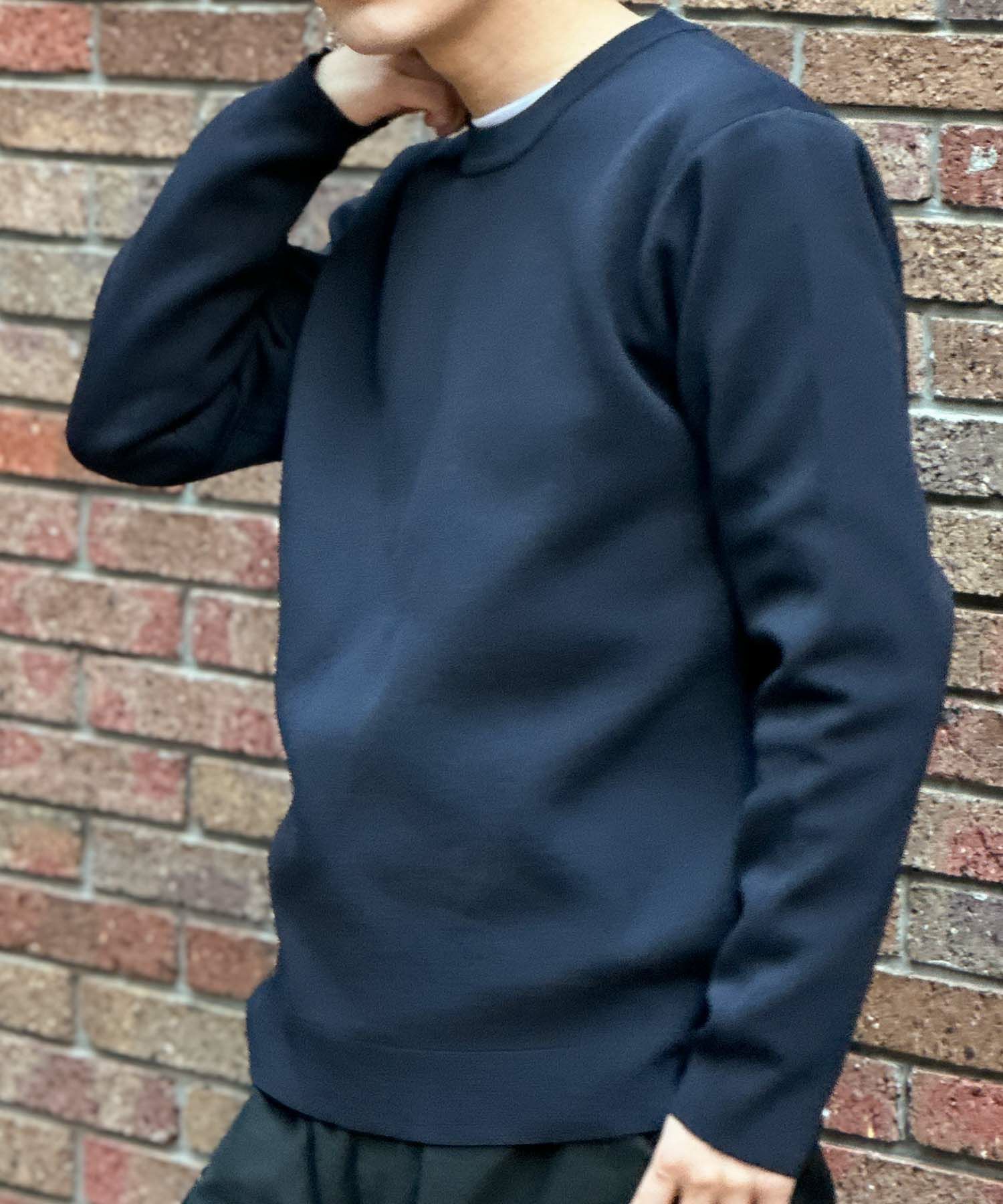 NAVY 軽快ニット 12Gクルーネック メンズ商品画像-6