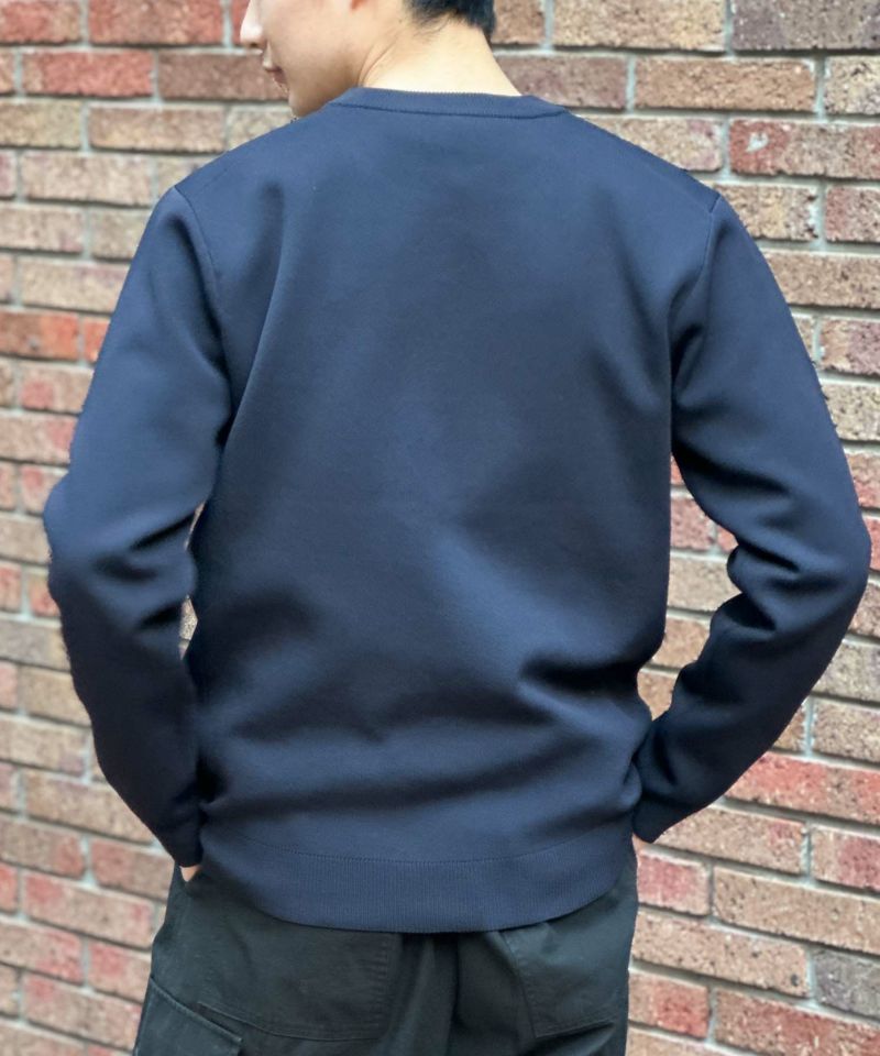 NAVY 軽快ニット 12Gクルーネック メンズ商品画像-9