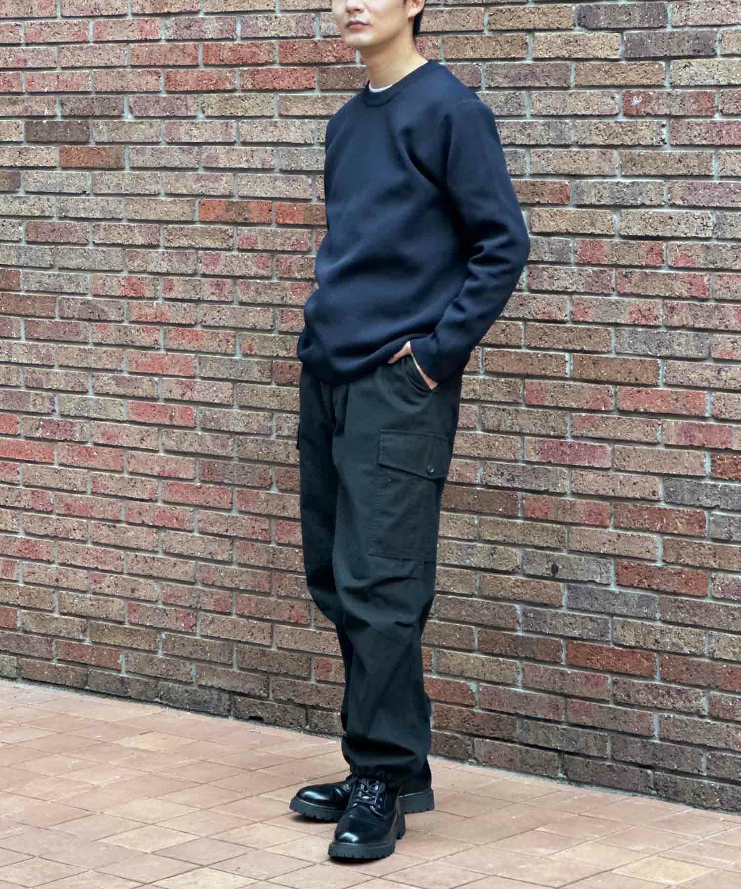 NAVY 軽快ニット 12Gクルーネック メンズ商品画像-10