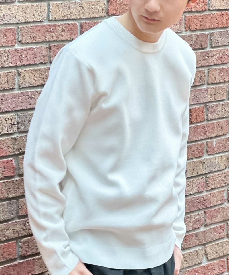 NAVY 軽快ニット 12Gクルーネック メンズ商品画像-12