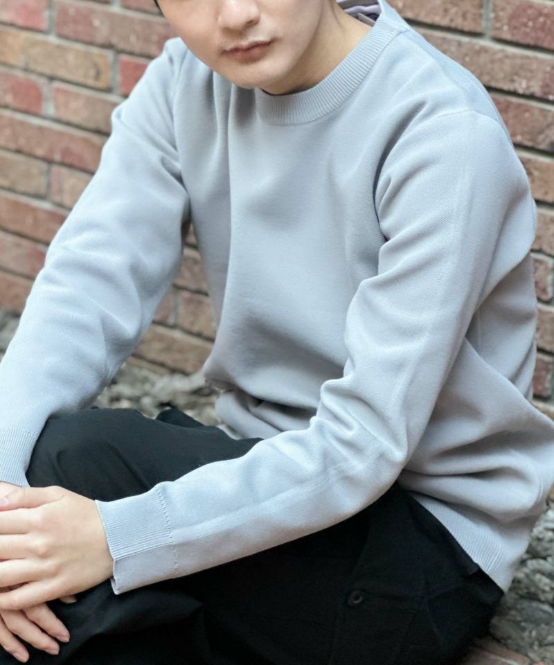 NAVY 軽快ニット 12Gクルーネック メンズ商品画像-16