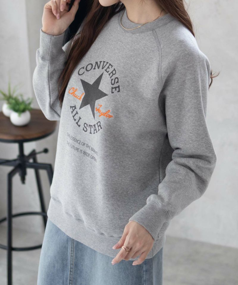 CONVERSE  パッチプリント身頃裏シャギトレーナー レディース商品画像-3