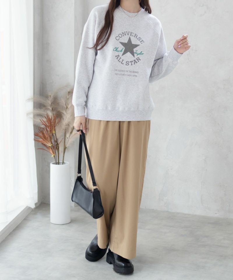 CONVERSE  パッチプリント身頃裏シャギトレーナー レディース商品画像-8