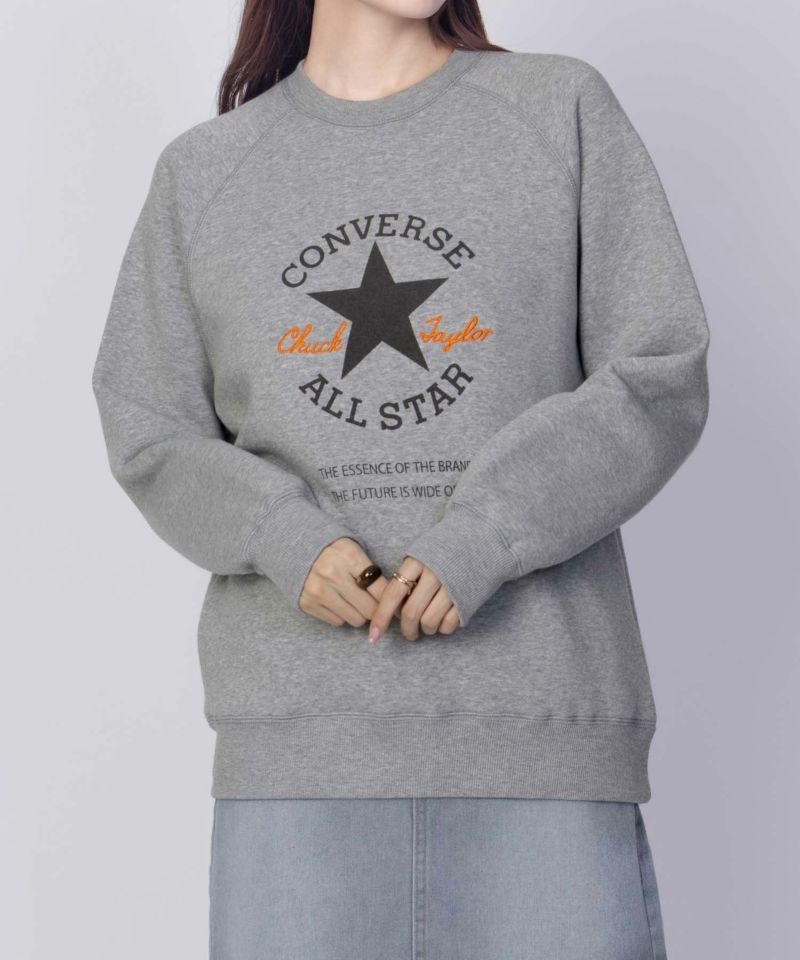 CONVERSE  パッチプリント身頃裏シャギトレーナー レディース商品画像-11