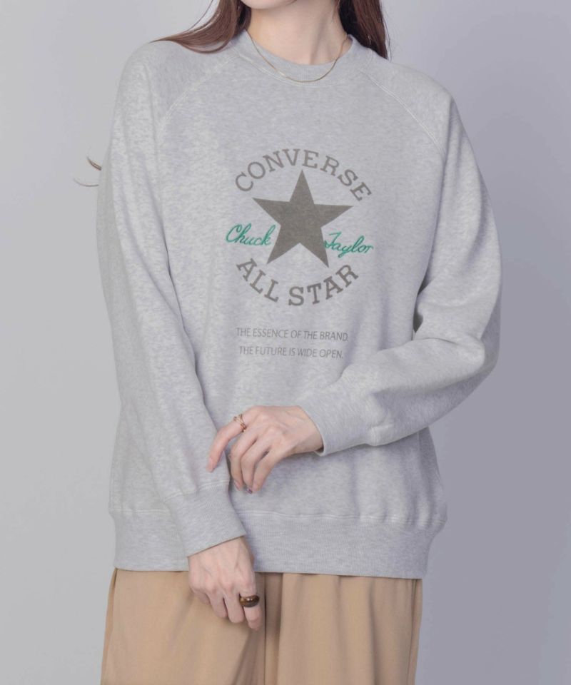 CONVERSE  パッチプリント身頃裏シャギトレーナー レディース商品画像-12