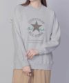 CONVERSE パッチプリント身頃裏シャギトレーナー レディース
