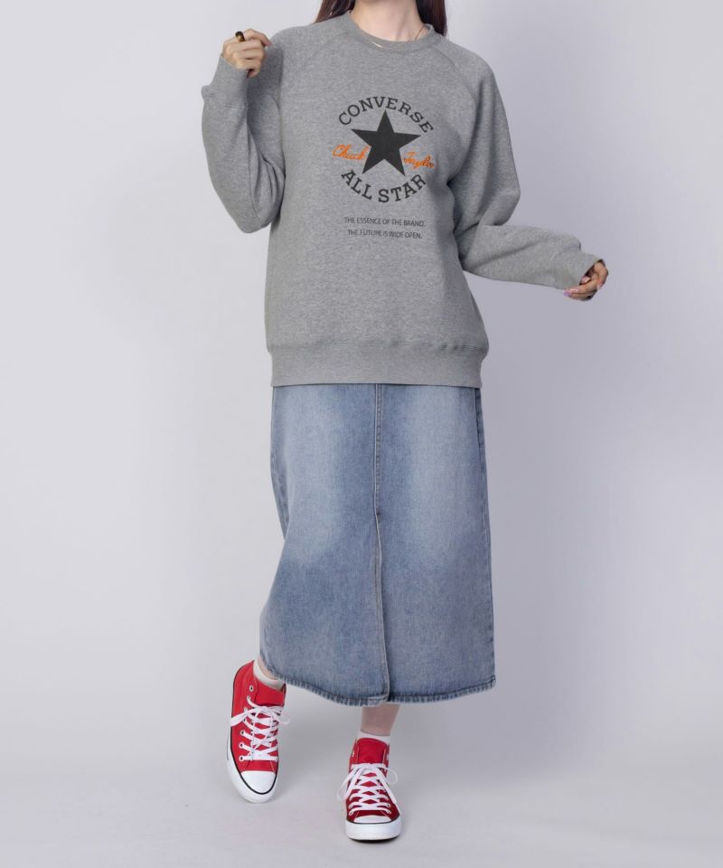 CONVERSE  パッチプリント身頃裏シャギトレーナー レディース商品画像-13