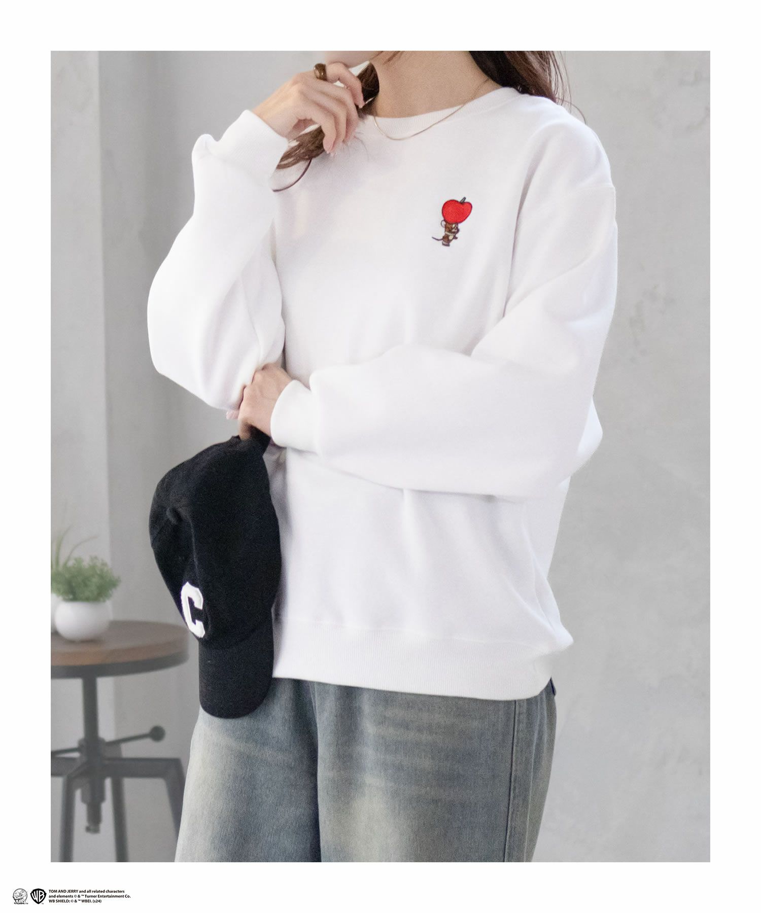 [期間限定価格]Tom and Jerry 刺繍ルーズトレーナー レディース商品画像-18