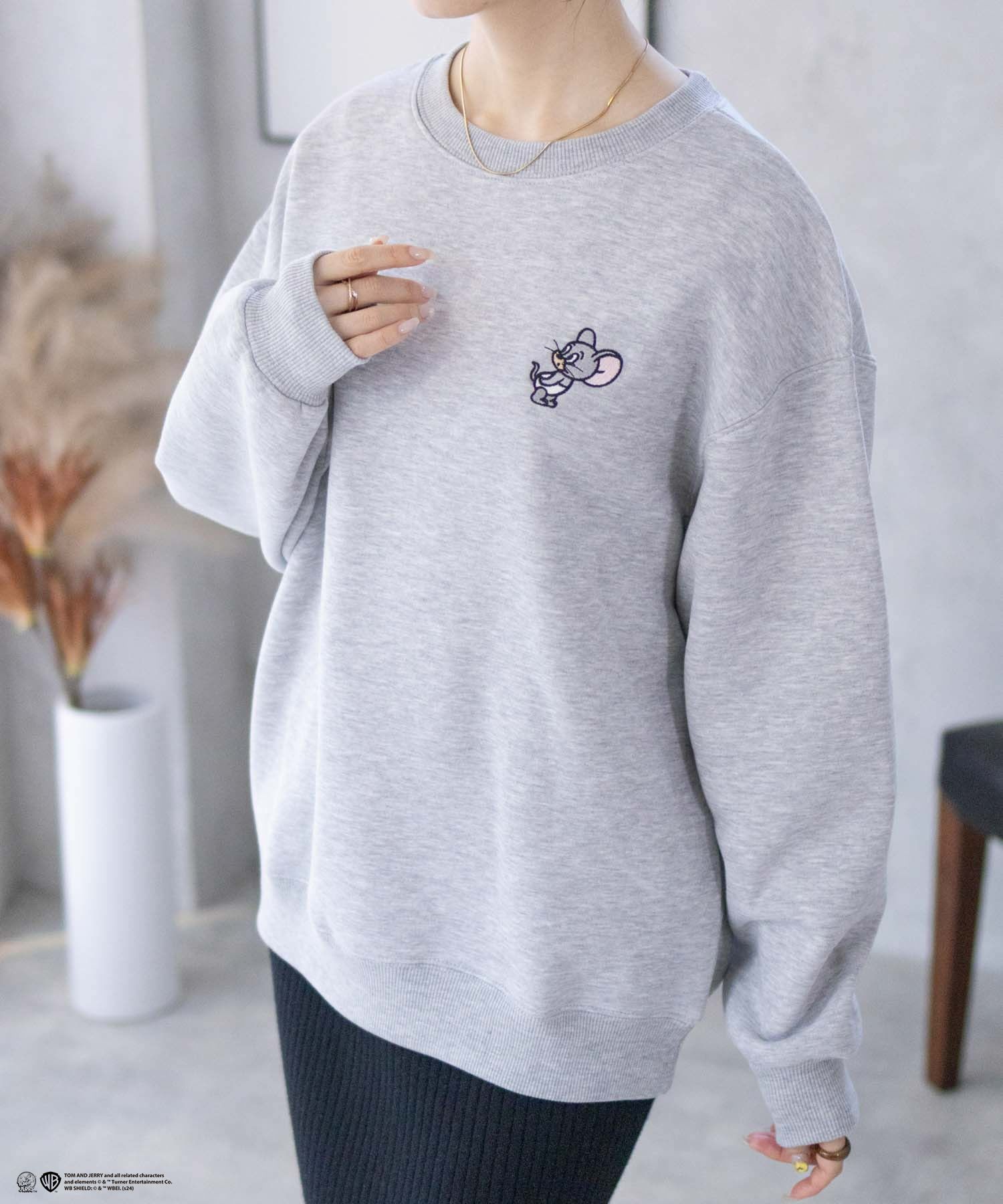 [期間限定価格]Tom and Jerry 刺繍ルーズトレーナー レディース商品画像-22