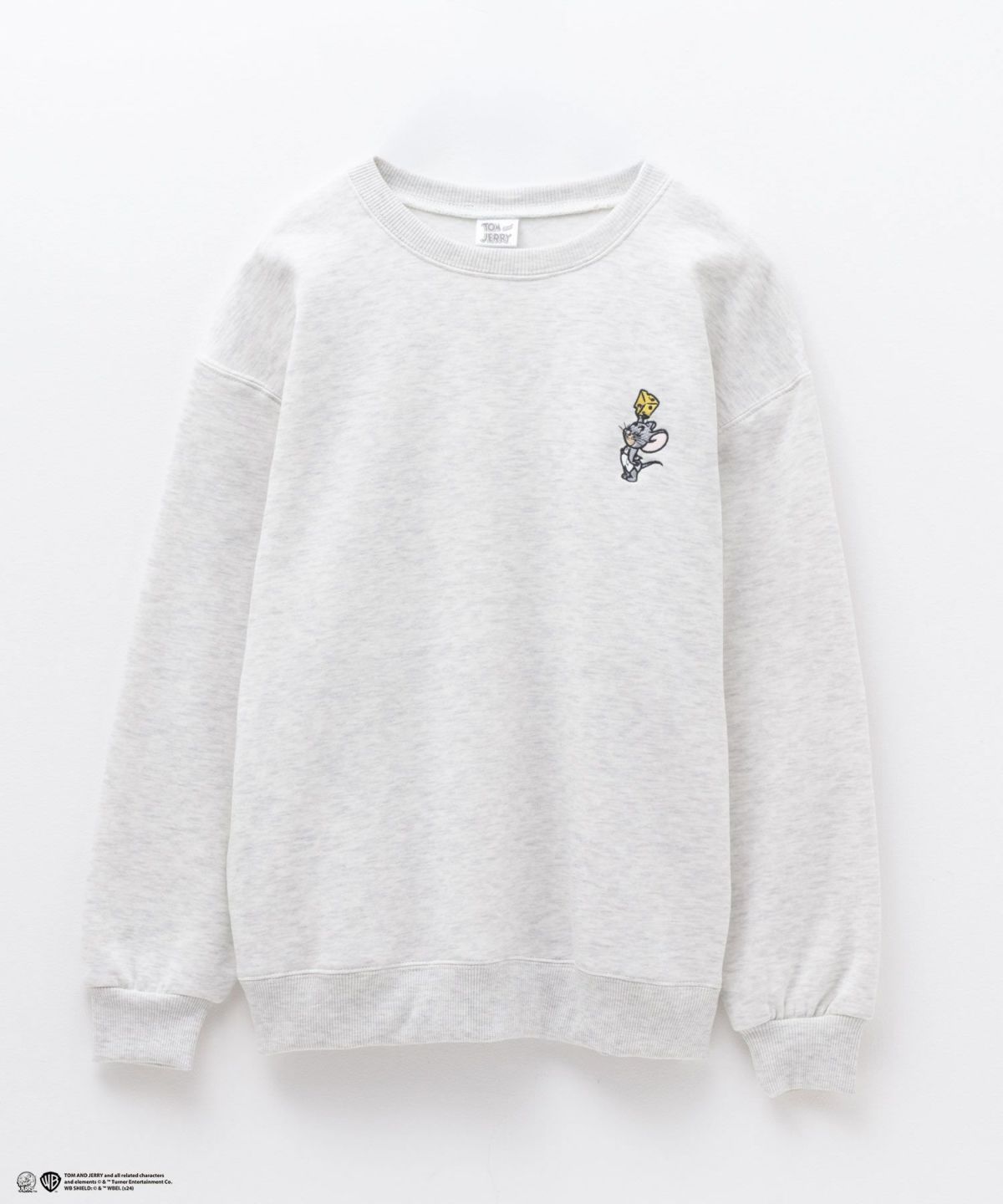 Tom and Jerry 刺繍ルーズトレーナー レディース