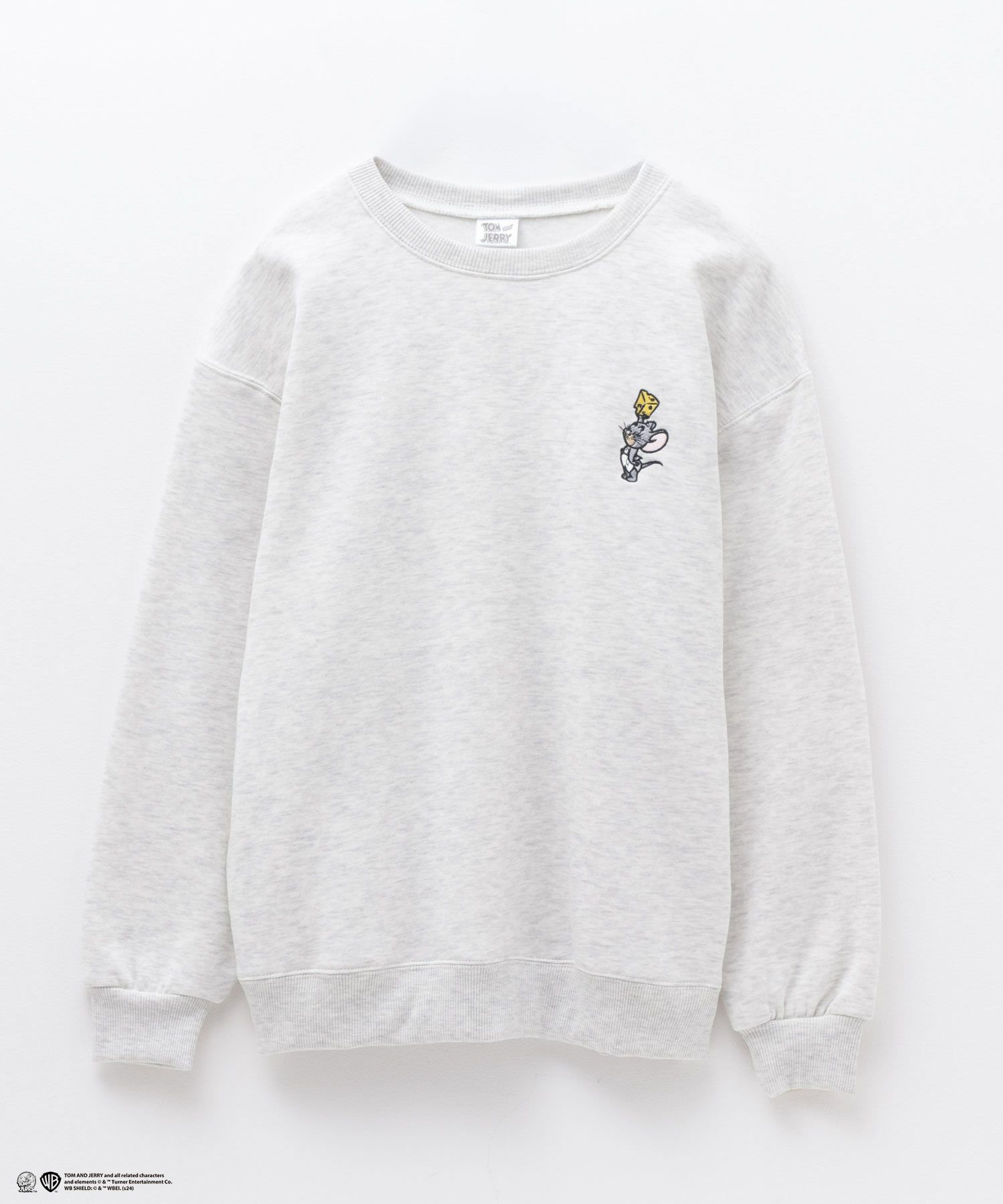 Tom and Jerry 刺繍ルーズトレーナー レディース