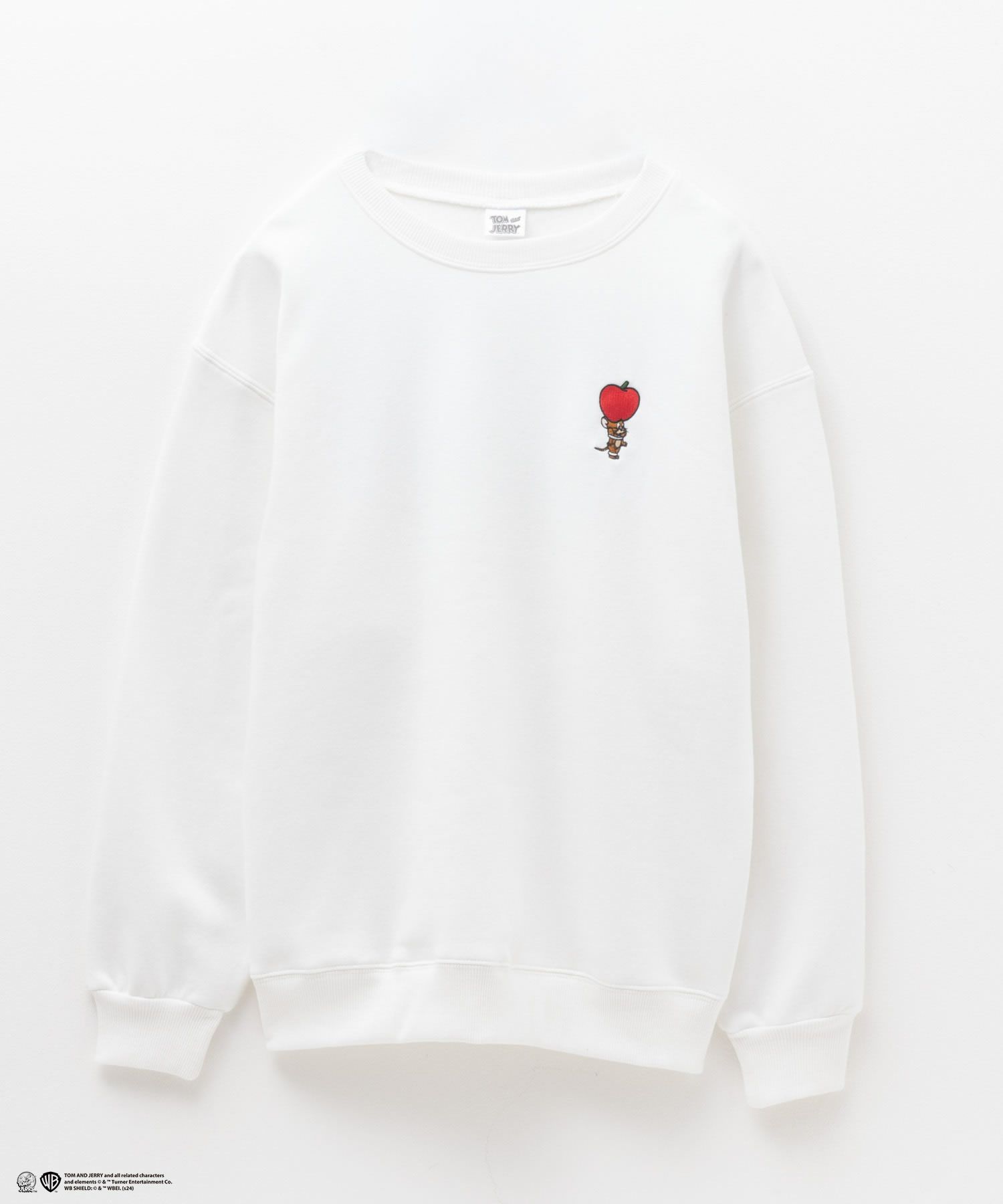 Tom and Jerry 刺繍ルーズトレーナー レディース