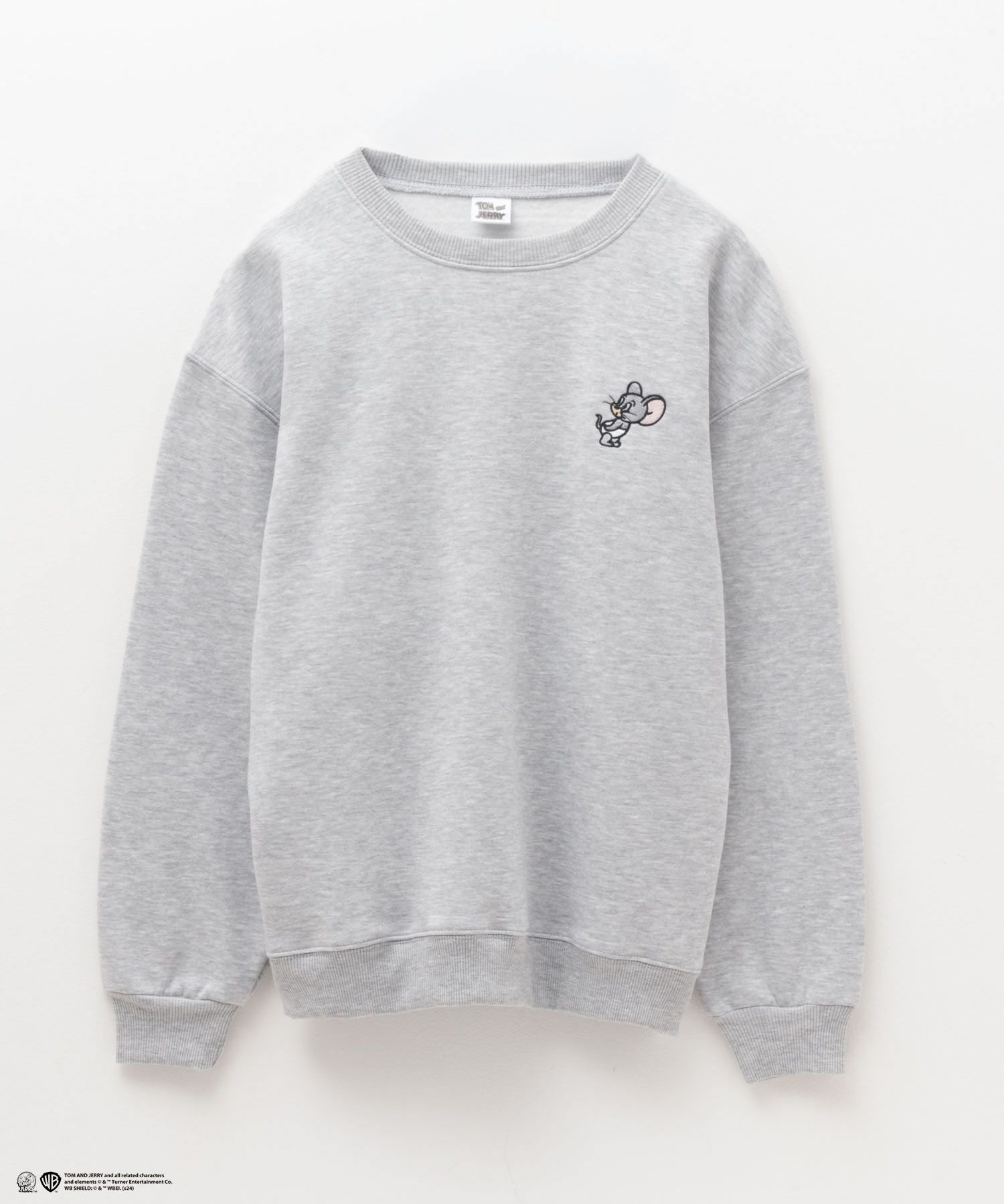 Tom and Jerry 刺繍ルーズトレーナー レディース