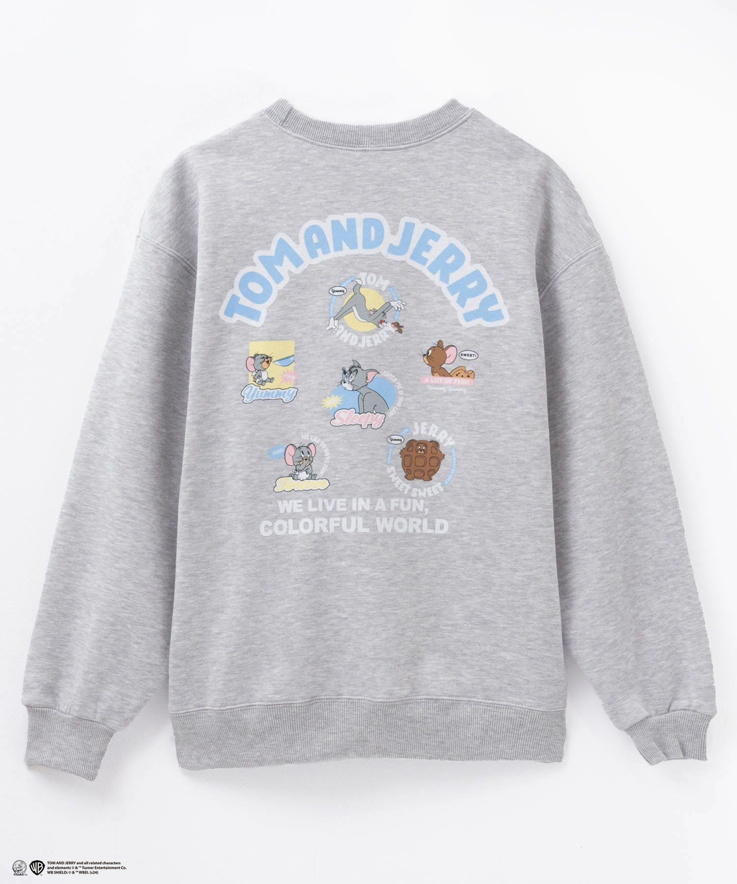 Tom and Jerry 刺繍ルーズトレーナー レディース