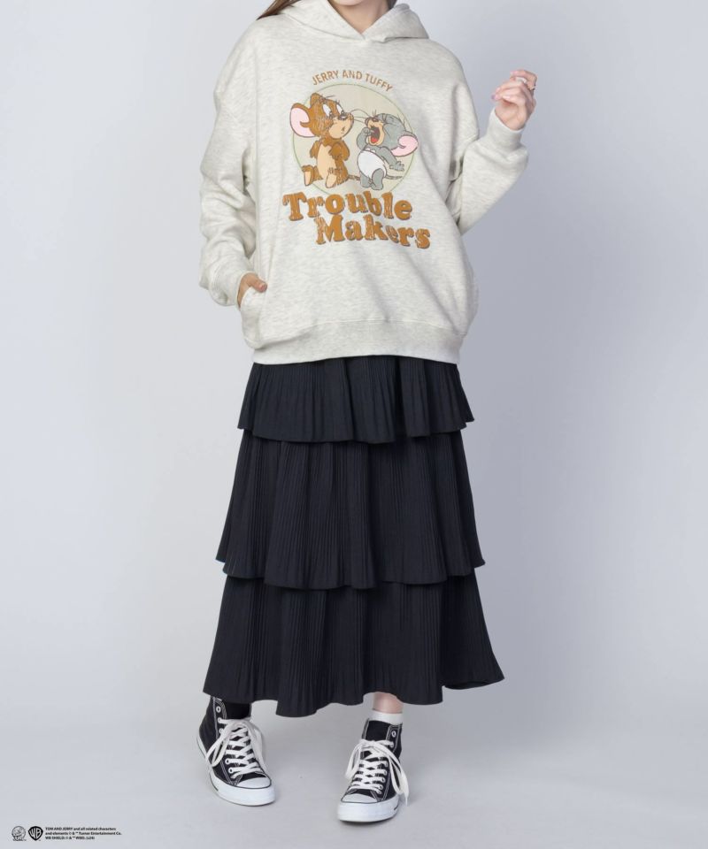 [期間限定価格]Tom and Jerry プリントルーズパーカー レディース商品画像-4