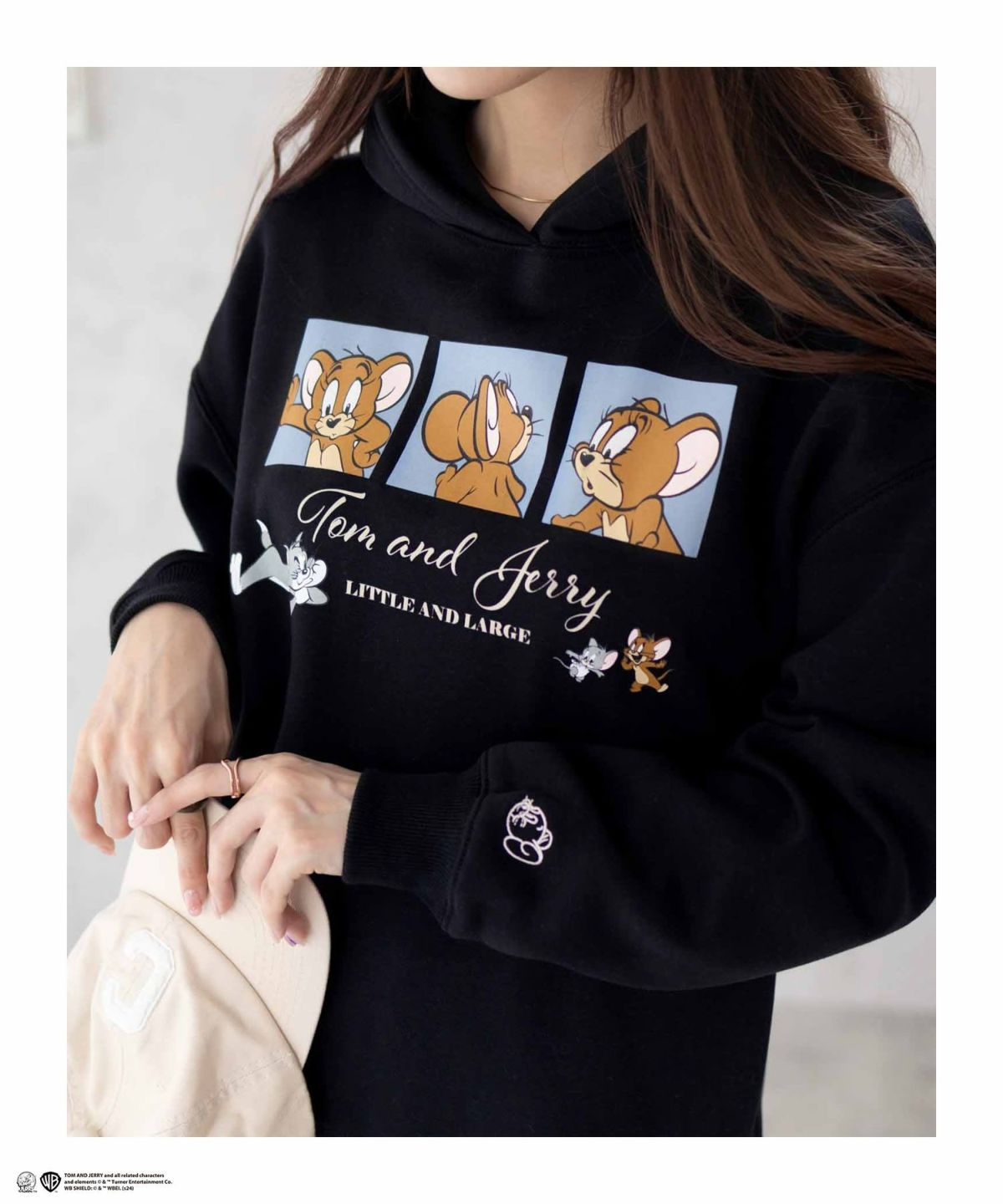 Tom and Jerry プリントルーズパーカー レディース