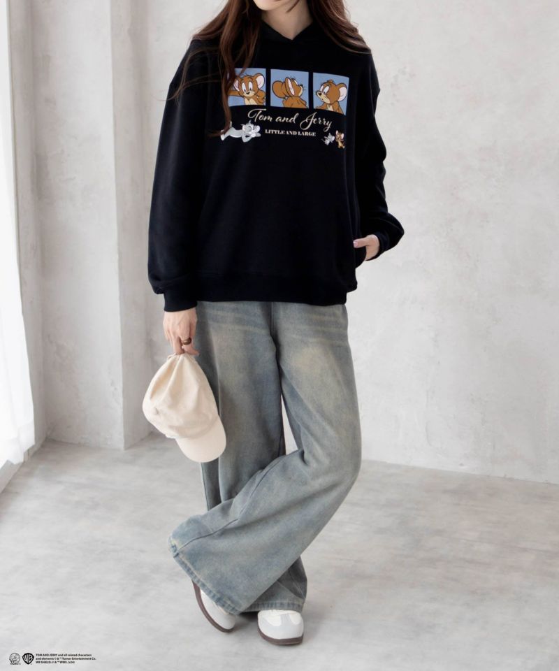 [期間限定価格]Tom and Jerry プリントルーズパーカー レディース商品画像-9