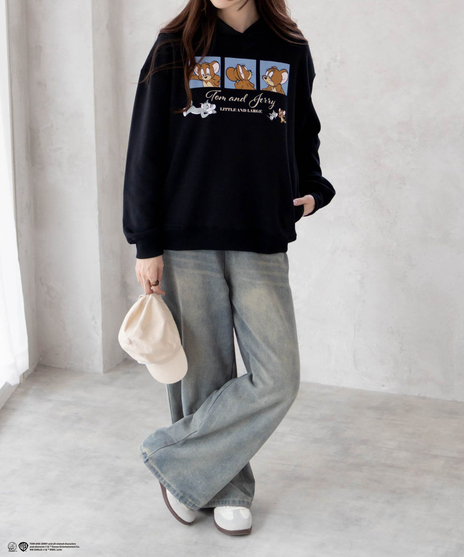 Tom and Jerry プリントルーズパーカー レディース商品画像-9