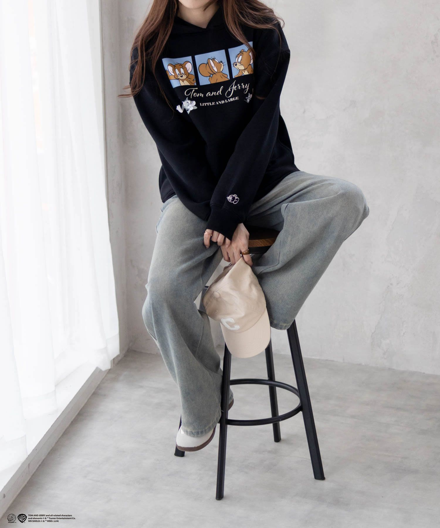 Tom and Jerry プリントルーズパーカー レディース商品画像-11