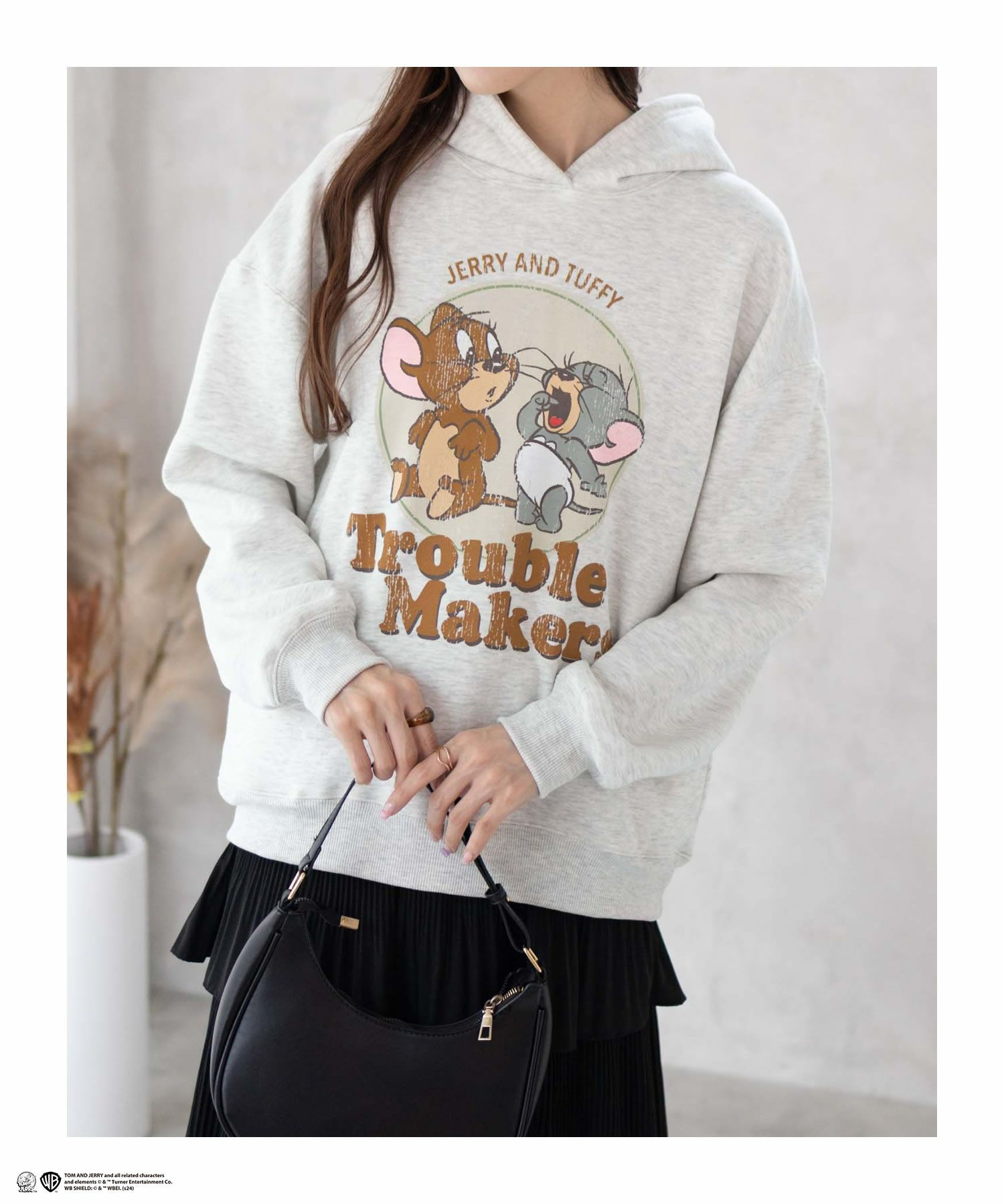 Tom and Jerry プリントルーズパーカー レディース商品画像-12