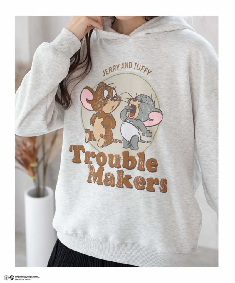 [期間限定価格]Tom and Jerry プリントルーズパーカー レディース商品画像-13