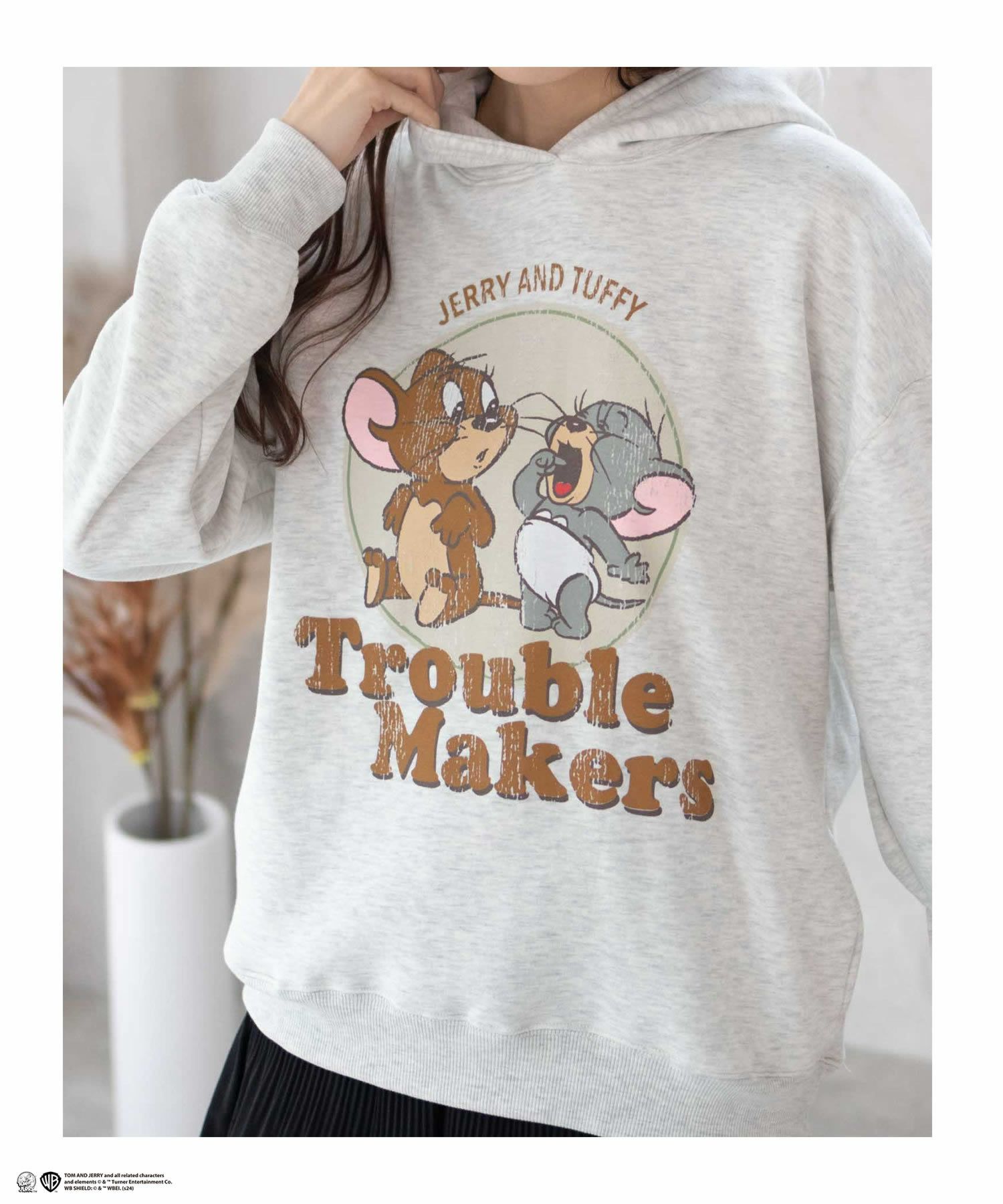 Tom and Jerry プリントルーズパーカー レディース商品サムネイル-13