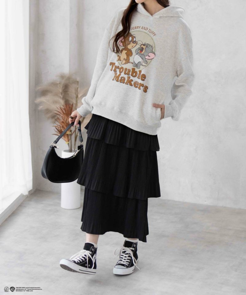 [期間限定価格]Tom and Jerry プリントルーズパーカー レディース商品画像-15