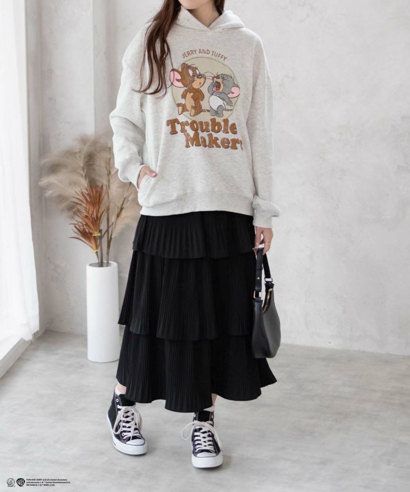 [期間限定価格]Tom and Jerry プリントルーズパーカー レディース商品画像-16