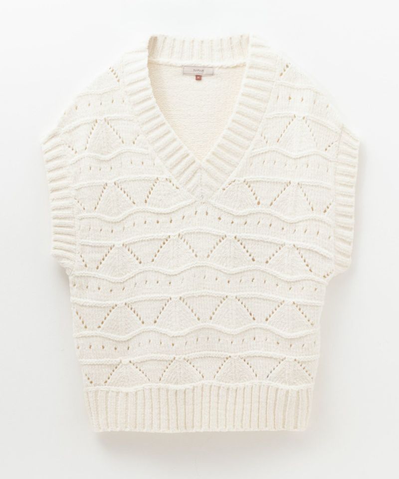 HusHusH  モールVネックニットベスト レディース商品画像-16